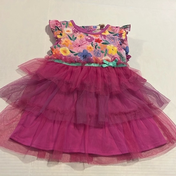 New-Matilda Jane-12-18 m-fuchsia tool skirt dress with bloomers(diaper cover). - Picture 1 of 11